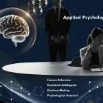 Poster for the Singapore Applied Psychology Conference, featuring three professionals and a graphic of a brain, with conference themes listed below.